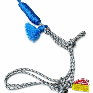 Blue Nylon Halter with leads