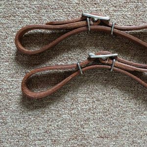 Leather chin straps