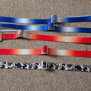 Bucket straps | blue | red | cow print